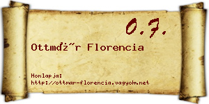 Ottmár Florencia névjegykártya